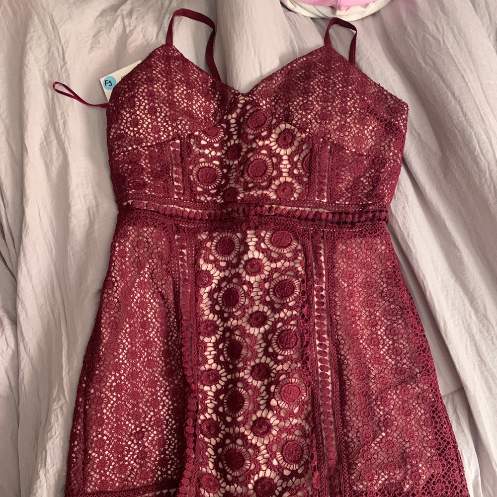 Maroon cocktail dress